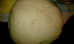 Dough after rising, about 2.5 hours later.